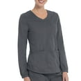 thumbnail image 4 of Scrubstar Women's Core Essentials Mechanical Stretch Long Sleeve V-Neck Scrub Top WD844, 4 of 6