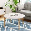 thumbnail image 2 of Universal Expert Abacus Round Coffee Table Modern Oak and White, 2 of 5