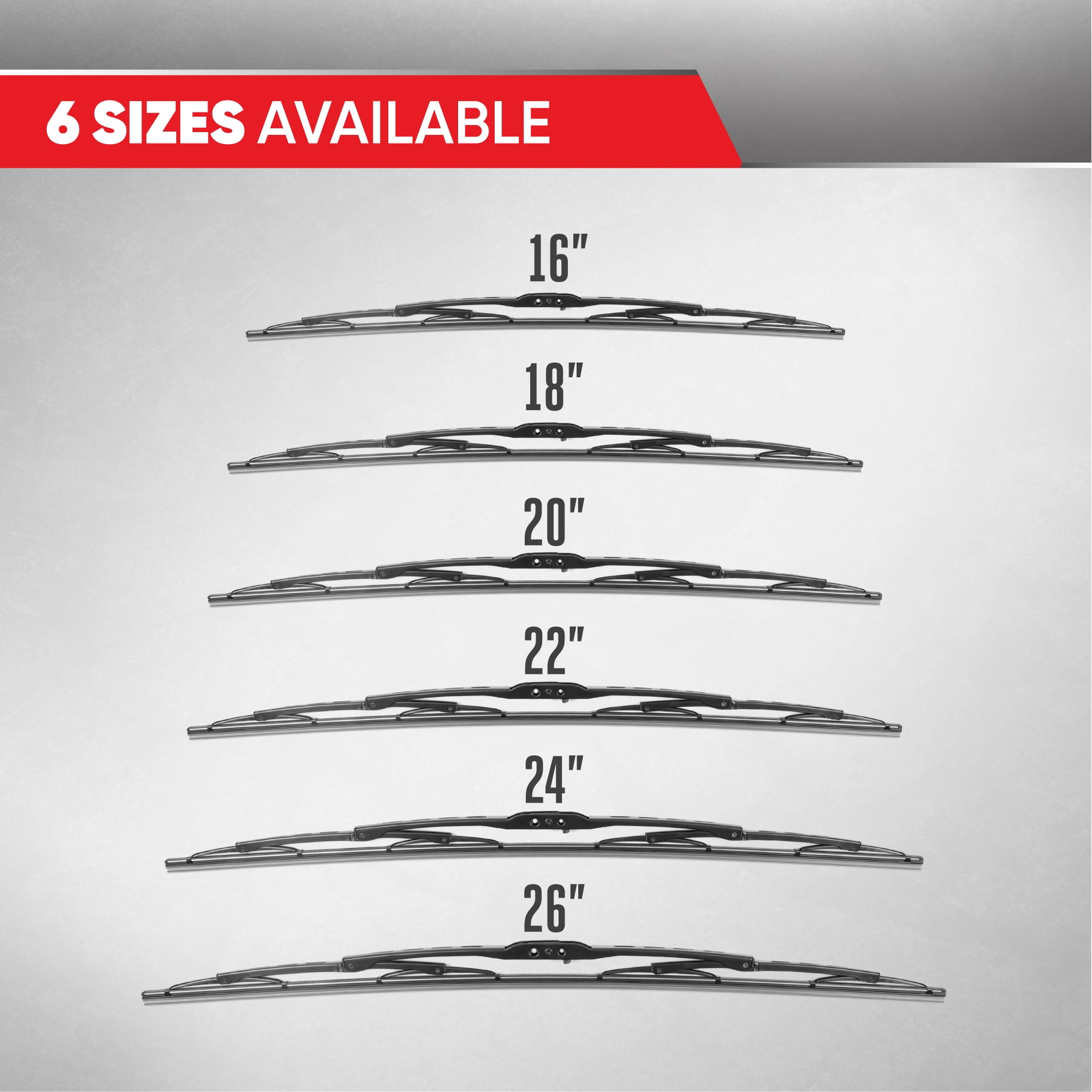 Motor Trend Ultrafirm Replacement Windshield Wiper Blades - Advanced Crystal-Clear Streak-Free Premium Blade Design - All Season, All Weather (16 + 26 Inch (2 Pack))