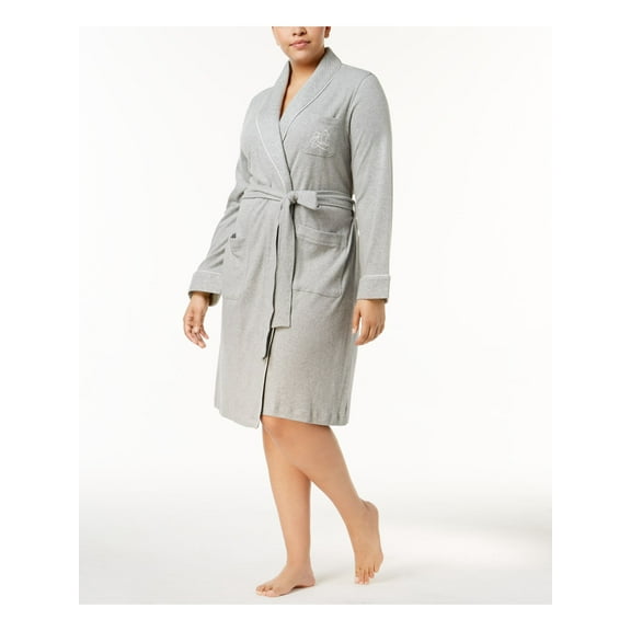 RALPH LAUREN Intimates Gray Sleepwear Robe Plus 3X