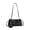 Black, variant on Genuine Leather Women's Shoulder Bag Large Full-Grain Cowhide Flap Purse