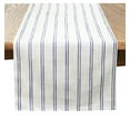 thumbnail image 4 of Fennco Styles Modern Striped Linen Blend Table Runner 16" W x 108" L - Indigo Woven Table Cover for Home Décor, Dining Table, Banquets, Family Gathering and Special Events, 4 of 5