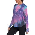 thumbnail image 2 of FORMRS Womens Long Sleeve Shirts UPF 50+ Sun Protection Quick Dry Fishing Hiking Tops, Size S-2XL, Neon Jellyfish, 2 of 8