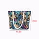 thumbnail image 3 of RKSTN beach pocket Beach Bag For Women Blue Print Leaves Pattern Summer Large Beach Tote Bag Travel Canvas Handbag Zipper Closure Shoulder Bag, 3 of 6