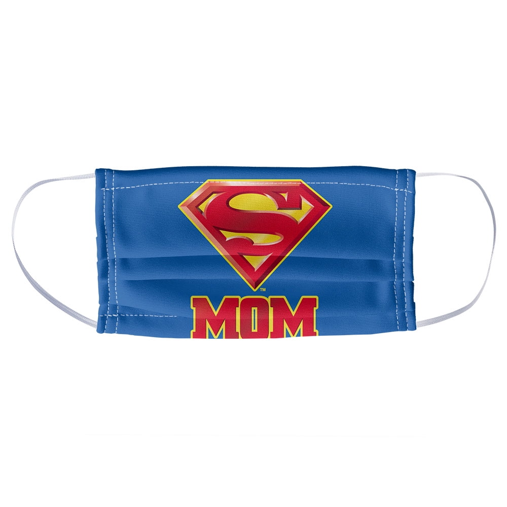 Superman Super Mom 1-Ply Reusable Face Mask Covering, Unisex