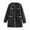 Black, variant on WRKEKC Women's Bouclé Longline Quilted Coat Oversized Thermal Insulated Button Front Tweed Style Maxi Jacket for Luxury Winter Fashion White XXL