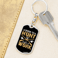 thumbnail image 6 of Born To Hunt Stainless Steel or 18k Gold Premium Swivel Dog Tag Keychain, 6 of 10