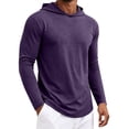 thumbnail image 5 of Turilly Hoodies Mens Solid Color Zip Up Hooded Top Soft Casual Fast Drying Long Sleeve Shirt, 5 of 5