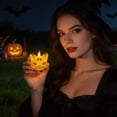 thumbnail image 7 of Gallickan Spooky Three-Eyed Black Cat LED Candle Lamp, Halloween Decor Flameless Tealight, Gothic Resin Tabletop Ornament, 1pc, 7 of 7
