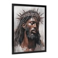 thumbnail image 2 of Aarocafa Black Frame African American Jesus Christ Canvas Art-Christian Faith Wall Decor 20x24"|Black Men Spiritual Inspiration|African American Religious Poster|Bold Spiritual Decor for Home Church, 2 of 7