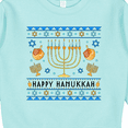 thumbnail image 3 of Inktastic Happy Hanukkah Sweater Style Design with Menorah and Dreidel Toddler Sweatshirt, 3 of 4