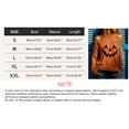 thumbnail image 3 of Fiaer,Cold Shoulder Halloween Tops for Women Trendy Holes Halter Tshirts Casual Loose Long Sleeve Plus Size T-Shrits Orange3 XL, 3 of 7