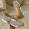 thumbnail image 5 of Mepaouo Women Mary Jane Walking Shoes Comfortable Hollow out Knit Work Flats Slip on Dress Shoes, 5 of 7