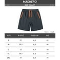 thumbnail image 6 of MADHERO Men's Swim Trunks Quick Dry Bathing Suits Swimwear with Zipper Pockets and Mesh Lining Dark Grey/Orange Size S, 6 of 6