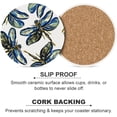thumbnail image 5 of Round Drink Coasters, 6 Pcs Watercolor Dragonflies on White Absorbent Ceramic Coaster with Cork Base for Coffee Cups Housewarming Gift for Home Decor, 5 of 5