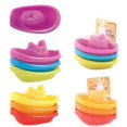 thumbnail image 4 of Juguetes de baño para bebés, bote apilable, juguetes coloridos de Educación Temprana, regalo de inteligencia, taza apilada en forma de barco, torre plegable, juguetes para bebés, 4 of 5