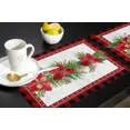 thumbnail image 6 of Placemat Christmas Poinsettia Pine Plaid Set of 4/6pcs Kitchen Coffee Accessories Coasters Home Dining Table r Linen Mats, 6 of 7