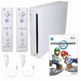 thumbnail image 1 of Restored Nintendo Wii Console Wii Game System with Mario Kart 2 Remotes & Nunchuks (Refurbished), 1 of 1