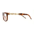 thumbnail image 3 of Fashion Metal Chain Arm Rectangular Plastic Bi-focal Reading Glasses Reading Glasses Tortoise Gold +1.50, 3 of 4