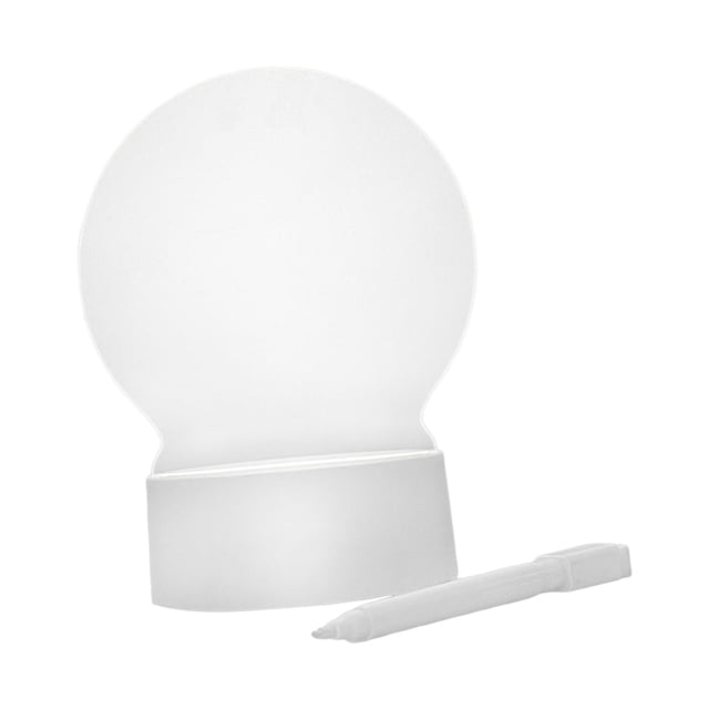 Lámpara de tablero de mensajes DIY, pizarra de borrado en seco, luces nocturnas de escritorio, pizarra blanca acrílica LED Ronda 3 colores