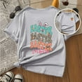 thumbnail image 2 of Xuewenshw Children's Casual Letter Pattern Print Multicolor Round Neck Short Sleeves Blouse Designs Latest for Girls, 2 of 6