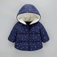 thumbnail image 3 of Hicidod Toddler Jackets Hooded Long Sleeve Zipper Winter Warm Coats Cute Stars Printed Fleece Lined Thicken Cotton Outwear Jacket, 3 of 7