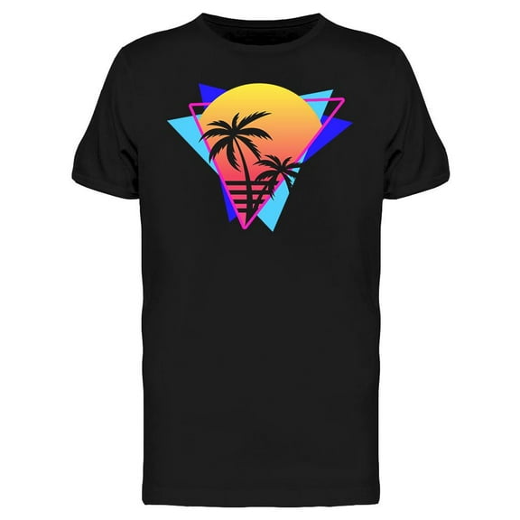 Retro 80's Sunset T-Shirt Men -Image by Shutterstock, Male Small