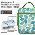 thumbnail image 2 of Botanical Insulated Lunch Bag Box Student Reusable Lunch Bag with Side Pocket Lunch Tote Portable Bag Picnic Hiking, 2 of 6
