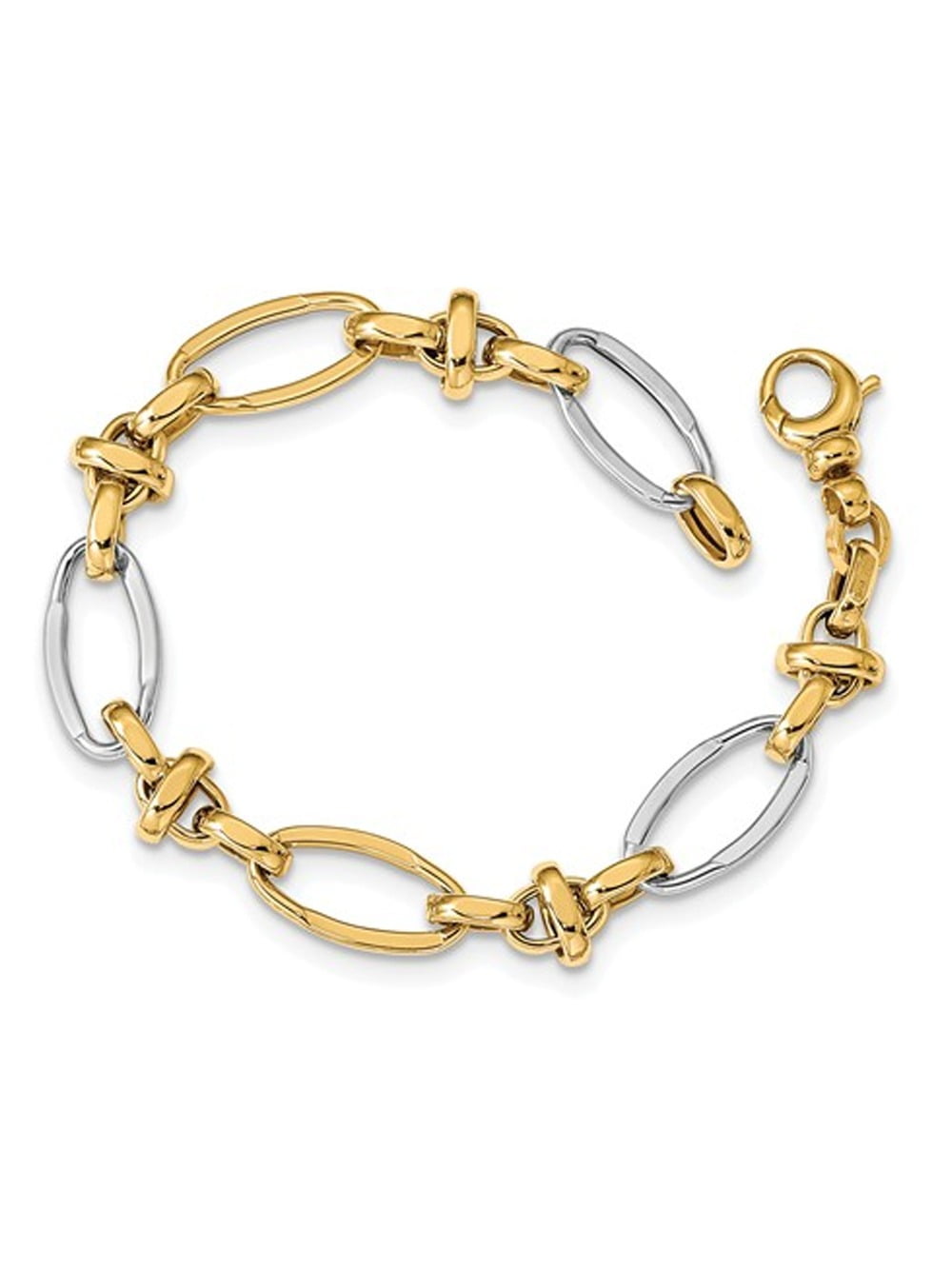Designer Fashion NEW 925 SS Polished Link Bracelet 7.75/"