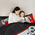 thumbnail image 4 of Manfei Gray Gamepad 7-Piece Twin Bedding Sets,Console Game Lovers Bedding Comforter Set,Geometric Circle Dots Sheet Sets For Boy,Breathable Home Decor Reversible, 4 of 8