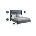 thumbnail image 2 of Meridian Furniture Barolo Gray Velvet Full Bed, 2 of 8