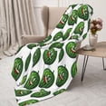thumbnail image 3 of Rateoe Happy Watermelon Pattern Flannel Throw Blanket, Ultra-soft Blanket for Bed, Couch, Car, Hypoallergenic Anti-pilling blanket-80"x60"(Vertical), 3 of 6
