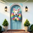 thumbnail image 4 of Clearance Sale - Happy Easter Door Cover Easter Bunny Door Banner Decorations Spring Easter Cross Door Cover Easter Egg Rabbit Door Cover Hanging Easter Banner for Front Door Easter Hanging Decor, 4 of 6