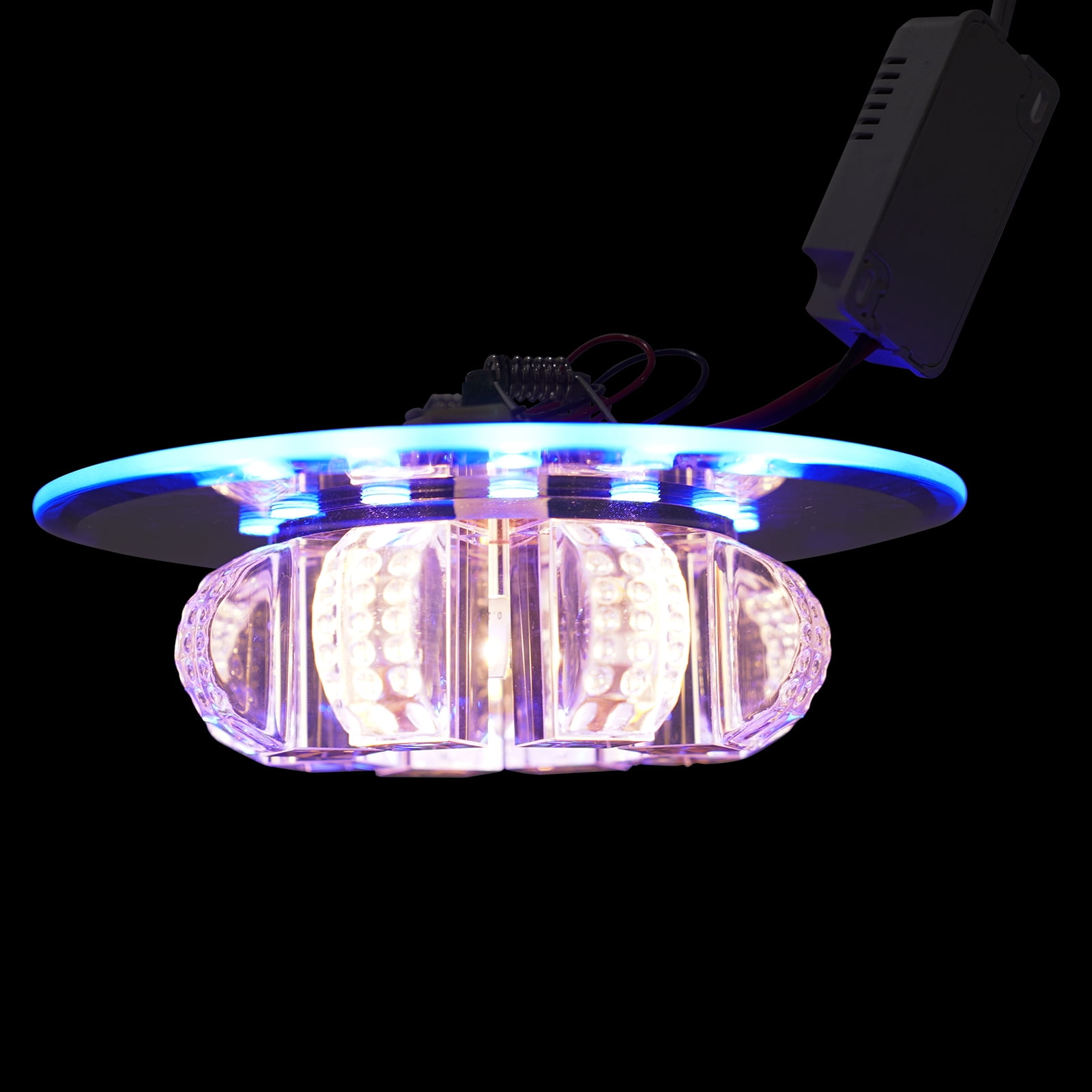 YIYIBUYS 7 Inch Crystal LED Ceiling Lamp Modern Chandelier Mini Creative Flush Mount Hallway Pendant Light Fixture