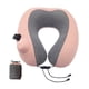 thumbnail image 4 of Almohada de viaje inflable para reposacabezas, ergonómica, transpirable, con funda Rosa, 4 of 9