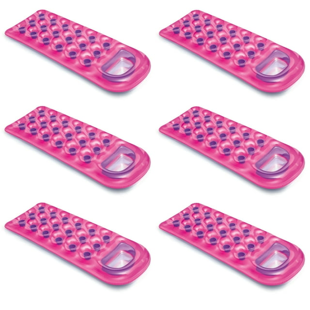 Intex Radeau Flottant de Plage avec 18 Poches et Oreiller (6 Pack)