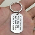 thumbnail image 3 of Xinyolin English Letter I Love You For Who You Are Keychain, Key Ring Holder, 3 of 8