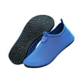thumbnail image 5 of CIENVNSTG Unisex Honeycomb Textured Decorative Buckle Barefoot Water Shoes Quick‑Dry Non‑Slip Translucent Sole Aqua Socks Slip‑On Breathable Footwear for Beach Swim Surf Blue 44, 5 of 8