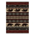thumbnail image 1 of Tapis de Zone Lodge King Bear 2 Pi. 3 Po. x 7 Pi. 7 Po. Rouge, 1 of 1
