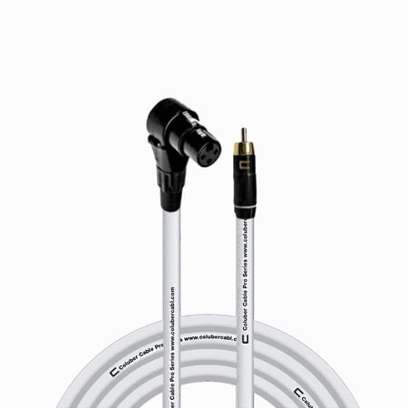 Coluber Cable Balanced Right Angle XLR Female-RCA Male 3-Pin Audio Connector