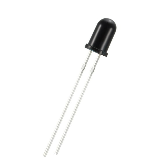 Uxcell 30 Pack 5mm 940nm Infrared Receiver Diode  DC1.2-1.3V LED IR Receiver Light Emitting Diodes Black Round Head