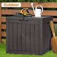thumbnail image 6 of 31 Gallon Resin Deck Box, Waterproof UV Resistant Outdoor Storage Box for Garden, Indoor, 6 of 6