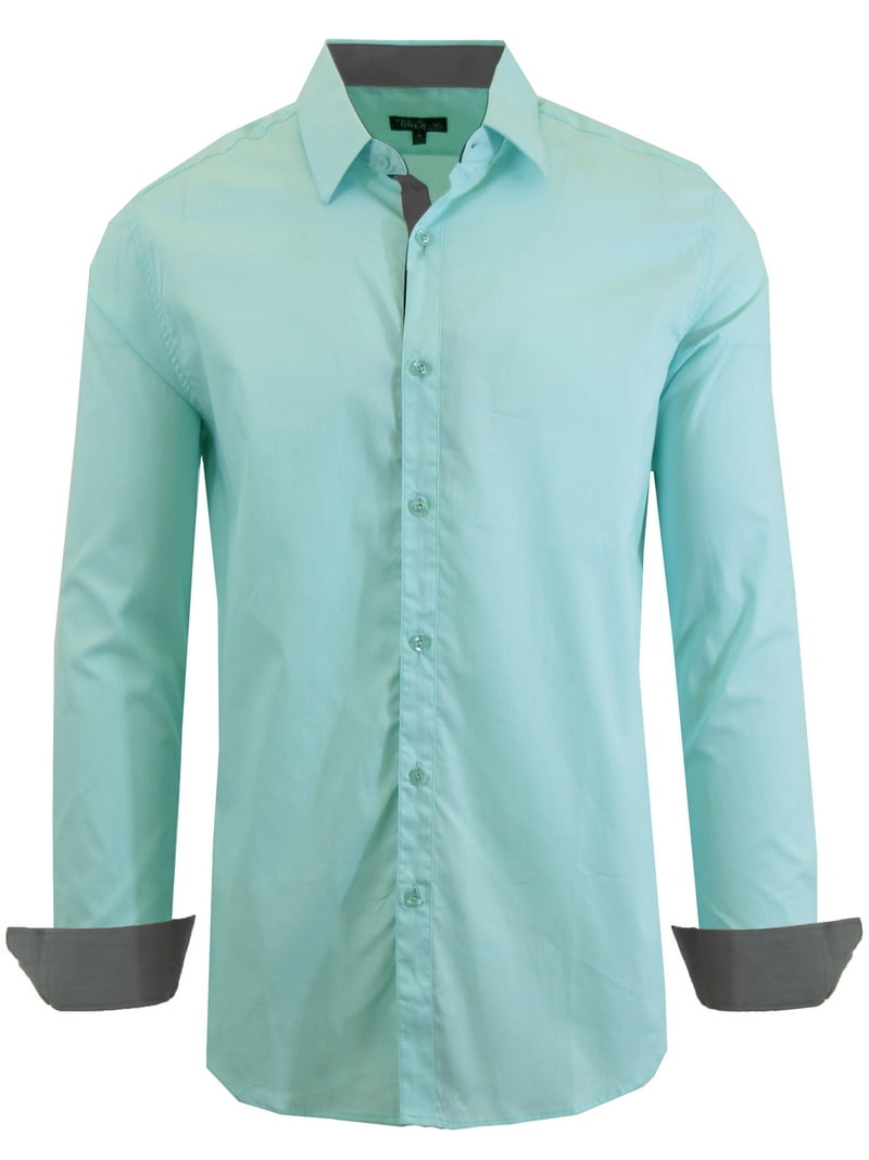 Walmart Men's Slim-Fit Long Sleeve Solid Dress Shirts for Formal & Everyday  Use (S-3XL) - Walmart.com