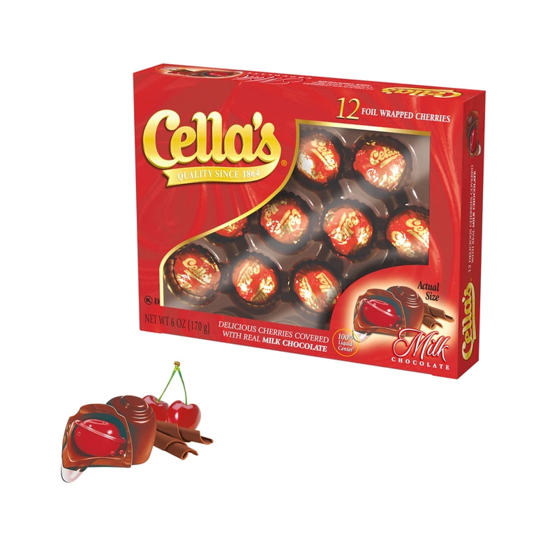 Cella's Milk Chocolate Covered Cherries 6 oz 12 Count - Walmart.com