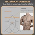 thumbnail image 2 of Men's Chest Belt Chain Body Costume Adjustable Goth Body Suit Fashion Mens Rave, 2 of 5