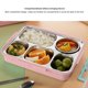 thumbnail image 4 of Fiambrera de 5 Compartimentos, Bandeja de Comida Ráspida Con Calefacción de Acero inoxidable 304, Contenedores Portátiles con Tapa A PrueBa de Fugas para Estudiantes y Adultos Adultos, 4 of 7