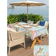 thumbnail image 4 of Outdoor Tablecloth with Umbrella Hole and Zipper, Easter Rectangle Table Cloth 60x102 Inch Waterproof Tablecloth, Spring Rabbit Eggs Flowers Leaf Green Wooden Plank Picnic Table Cover for Patio, 4 of 7