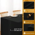 Black Waterproof Fitted Tablecloths 2 Pack, 30x48 Inch Tear Resistant ...