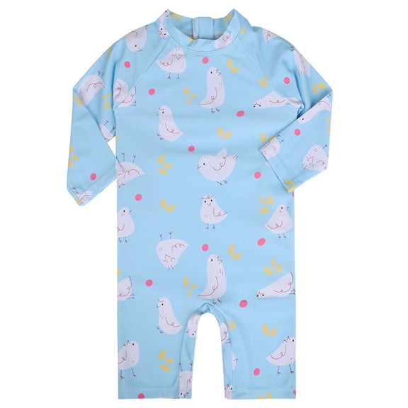 HAYIMI Child Kids Girls Swimwear For Pool Beach And Lake Cartoon Long Sleeve Sunsuit With Matching Sun Hat For For Spring Summer Activities Adorable Fashion Bathing Suit