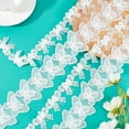 thumbnail image 4 of 2 Yards 2 Styles Bowknot Lace Edge Trim Ribbon with Plastic Imitation Pearl Beads for DIY Decoration Clothes Embroidery White 1-5/8~2-3/4 inch(40~70mm) 18~22pcs/yard 2 yards/style, 4 of 6